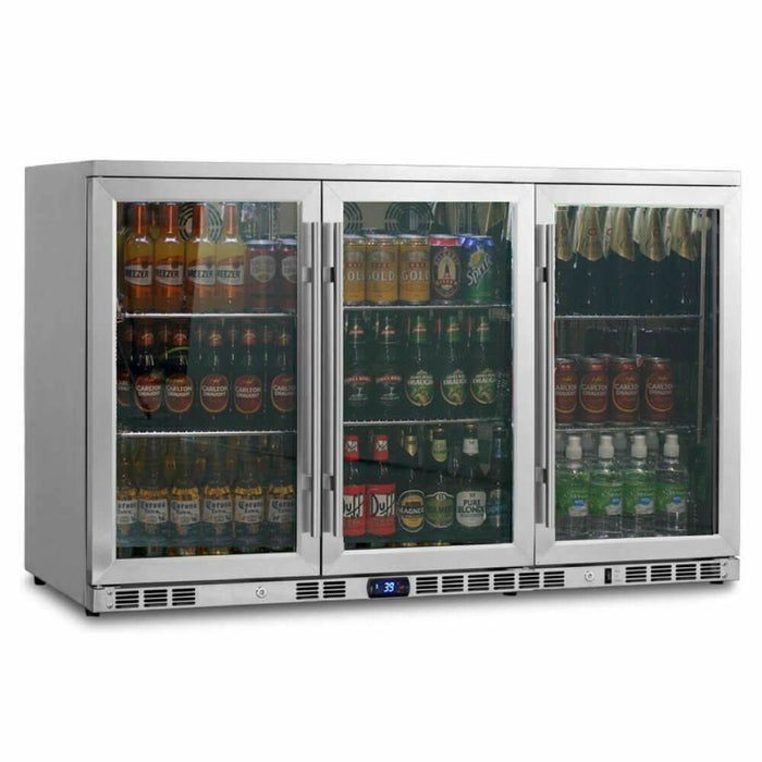 Kings Bottle 53'' Heating Glass 3 Door Large Beverage Refrigerator KBU328M