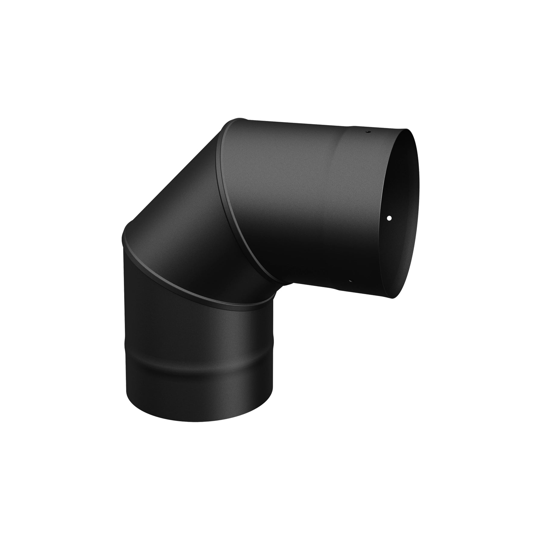 images 90° ELBOW SINGLE WALL BLACK PIPE - 6"Ø - Image 1