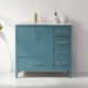 Altair Sutton 36" Single Bathroom Vanity Set in Royal Green and Carrara White Marble Countertop with Mirror  541036-RG-CA - Image 10