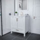 Altair Isla 30" Single Bathroom Vanity Set in White and Carrara White Marble Countertop with Mirror 538030-WH-CA - Image 10