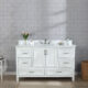 Altair Isla 60" Single Bathroom Vanity Set in White and Carrara White Marble Countertop with Mirror  538060S-WH-AW - Image 10