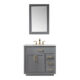 Altair Ivy 36" Single Bathroom Vanity Set in Gray and Carrara White Marble Countertop with Mirror  531036-GR-CA - Image 11