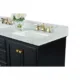 Ancerre Audrey 60" Bathroom Vanity Set in Black Onyx with 24" Mirrors VTSM-AUDREY-60-BO-CW-GD - Image 5
