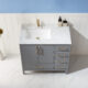 Altair Sutton 36" Single Bathroom Vanity Set in Gray and Carrara White Marble Countertop with Mirror  541036-GR-CA - Image 11