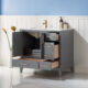 Altair Sutton 36" Single Bathroom Vanity Set in Gray and Carrara White Marble Countertop with Mirror  541036-GR-CA - Image 12