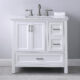 Altair Isla 36" Single Bathroom Vanity Set in White and Carrara White Marble Countertop with Mirror  538036-WH-CA - Image 8
