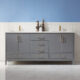 Altair Sutton 72" Double Bathroom Vanity Set in Gray and Carrara White Marble Countertop with Mirror  541072-GR-CA - Image 9