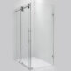 Vinnova Spezia 60" W x 78" H Rectangle Single Sliding Frameless Shower Enclosure in Brushed Nickel 312060+36P-BN - Image 3