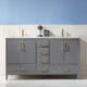 Altair Sutton 60" Double Bathroom Vanity Set in Gray and Carrara White Marble Countertop with Mirror  541060-GR-CA - Image 10