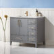 Altair Sutton 36" Single Bathroom Vanity Set in Gray and Carrara White Marble Countertop with Mirror  541036-GR-CA - Image 13