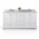 Ancerre Audrey 72 inch Bathroom Vanity Set in White with 24 inch Mirror VTSM-AUDREY-72-W-CW