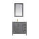 Altair Sutton 36" Single Bathroom Vanity Set in Gray and Carrara White Marble Countertop with Mirror  541036-GR-CA - Image 14