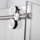 Vinnova Spezia 60" W x 78" H Rectangle Single Sliding Frameless Shower Enclosure in Brushed Nickel 312060+36P-BN - Image 5