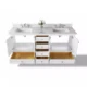 Ancerre Audrey 72 inch Bathroom Vanity Set in White with 24 inch Mirror VTSM-AUDREY-72-W-CW - Image 3