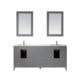 Altair Sutton 72" Double Bathroom Vanity Set in Gray and Carrara White Marble Countertop with Mirror  541072-GR-CA - Image 16