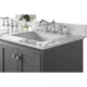 Ancerre Audrey 60" Bathroom Vanity Set in Sapphire Gray with 24" Mirror VTSM-AUDREY-60-SG-CW - Image 4