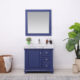Altair Jardin 36" Single Bathroom Vanity Set in Jewelry Blue and Carrara White Marble Countertop with Mirror  539036-JB-CA