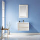 Altair Morgan 30" Single Bathroom Vanity Set in White and Composite Carrara White Stone Countertop with Mirror 534030-WH-AW