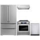 Cosmo 4 Piece, 30" Range 30" Range Hood 24" Dishwasher & Refrigerator COS-4PKG-173 - Image 18