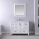 Altair Isla 48" Single Bathroom Vanity Set in White and Carrara White Marble Countertop with Mirror 538048-WH-CA