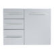 Sunstone Designer Series 30" W Multi-Configurable Liquid Propane Triple Drawer Combo with Self-Leveling Legs DE-LPCTD30