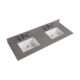 Altair 61" Mountain Gray/Polished Engineered Marble Bathroom Vanity Top with White Sink  63061-CTP-MG