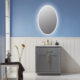 Altair Matera 24' Oval Frameless Modern LED Bathroom Vanity Mirror 743032-LED-AC