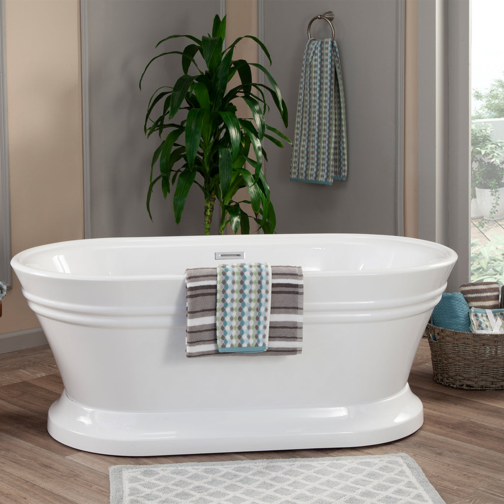 images Altair Solace 59" x 30" Freestanding Soaking Acrylic Bathtub 50559-BAT-WH-F - Image 1