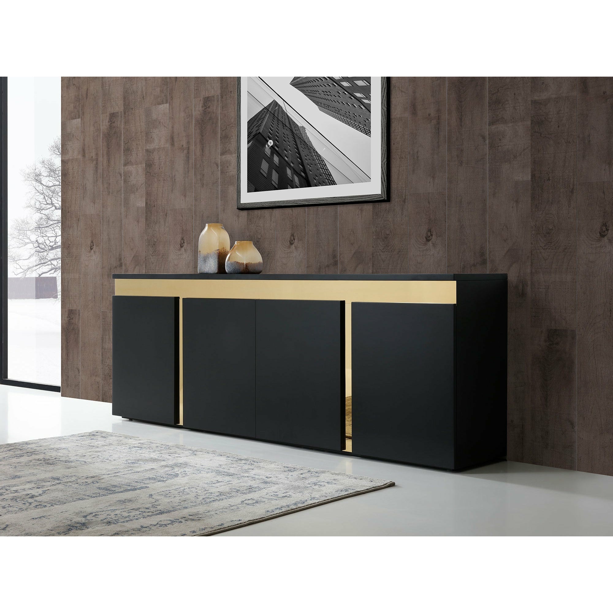images Whiteline Modern Living - Sumo Buffet SB1658-BLK - Image 1