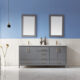 Altair Sutton 72" Double Bathroom Vanity Set in Gray and Carrara White Marble Countertop with Mirror  541072-GR-CA