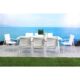 Whiteline Modern Living - Rio Outdoor Dining Table Rectangle DT1593-WHT - Image 4