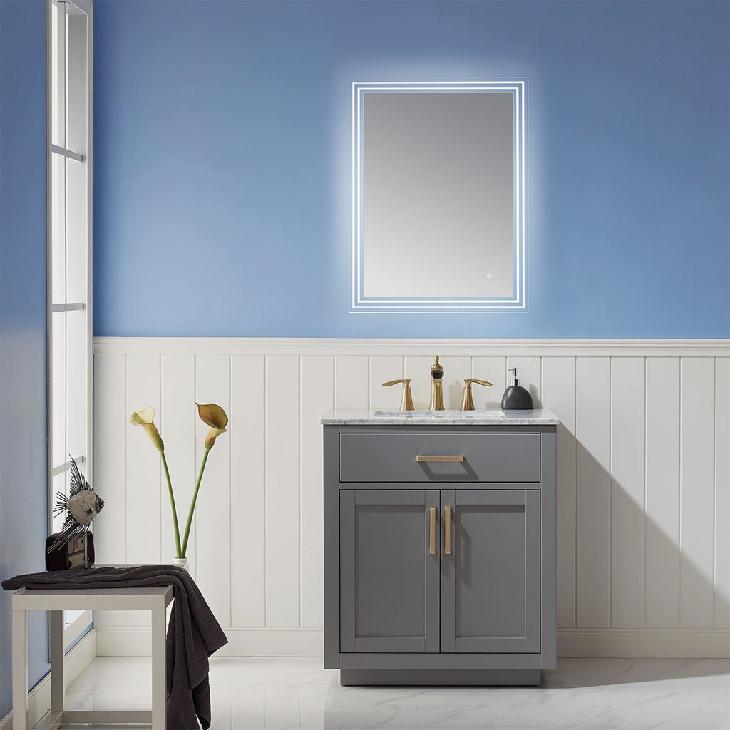 images Altair Livorno 24” Rectangle Frameless Modern LED Bathroom Vanity Mirror 742024-LED-NF - Image 1