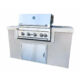 KoKoMo The Cayman 5' BBQ Island with 4 Burner Built In BBQ Grill