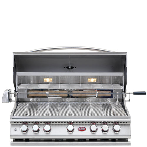 images Cal Flame BBQ Built In Grill P5 Burner with Lights, Rotisserie & Back Burner BBQ19P05 - Image 1