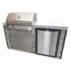 KoKoMo  Elite 6' BBQ Island With Built In BBQ Grill Drift Wood Look Siding 30 Inch Doors