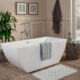 Altair Montague 59" x 30" Freestanding Soaking Acrylic Bathtub 50959-BAT-WH-F