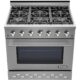 NXR SC3611 36" Propane Gas Range & EH3619 Under Cabinet Hood Bundle, Stainless Steel SC3611LPEHBD - Image 2