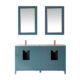 Altair Sutton 60" Double Bathroom Vanity Set in Royal Green and Carrara White Marble Countertop with Mirror  541060-RG-CA - Image 17