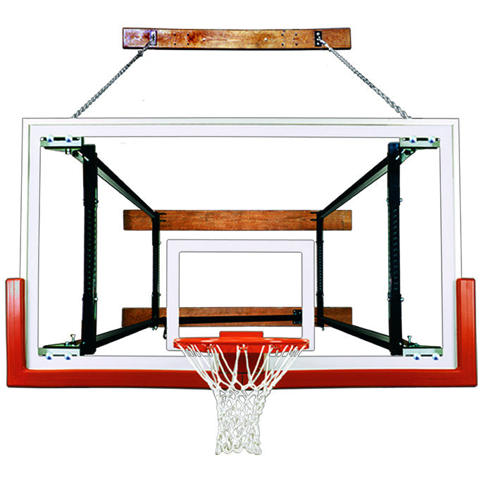 images First Team FoldaMount82 Victory Side Folding Wall Mounted Basketball System - Image 1