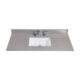 Altair 49" Mountain Gray/Polished Engineered Marble Bathroom Vanity Top with White Sink 63049-CTP-MG