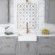 Altair Treviso Glossy White Ceramic Rectangular 30" L x 19.7" W Vessel Bathroom Sink  291030-KS
