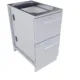 Sunstone 18" Combo Paper Towel Holder/Cutlery Drawer with Cutting Board & Insulated Ice Chest Dry Storage Drawer with Drain SBC18DPIC
