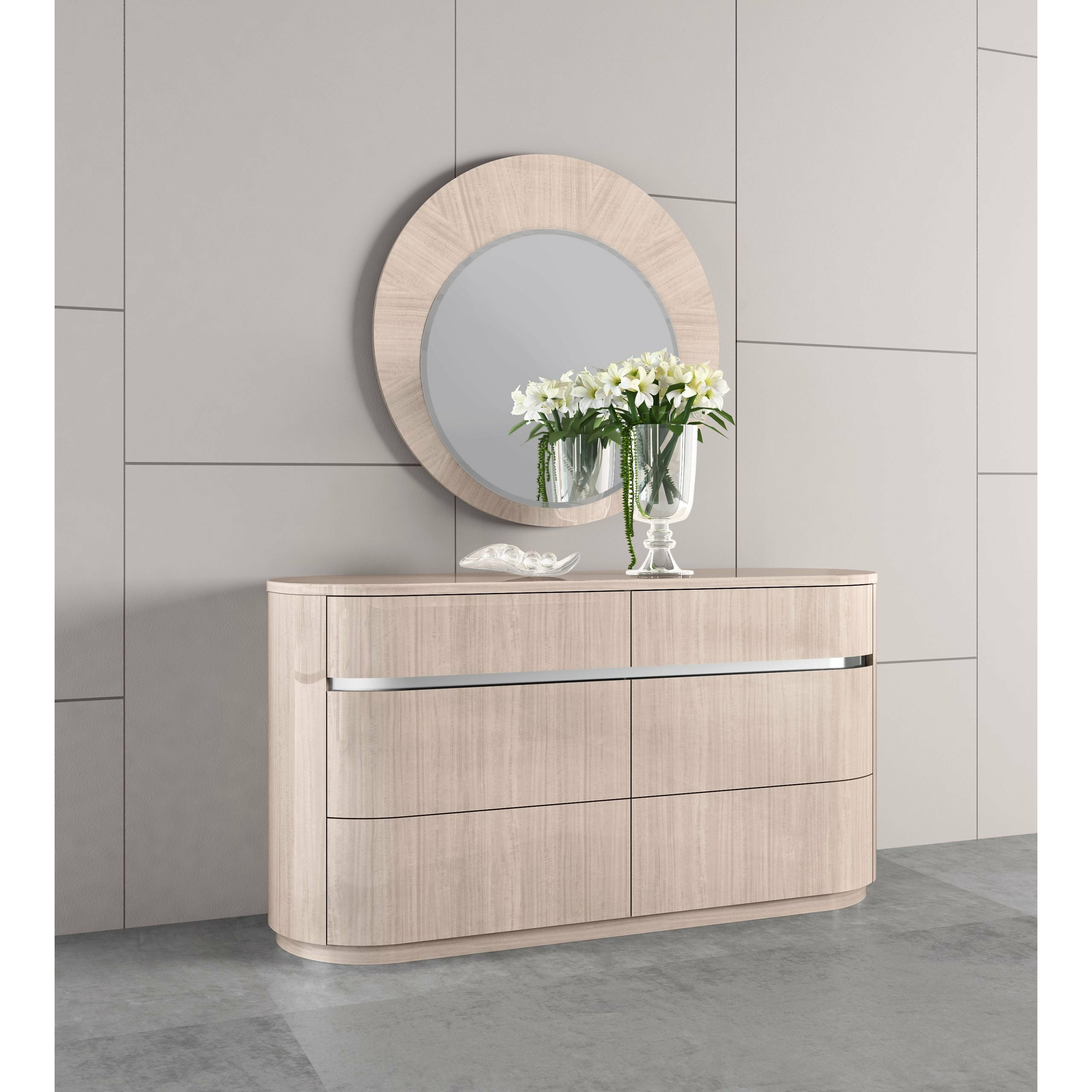 images Whiteline Modern Living - Waves Dresser DR1753-BEI - Image 1