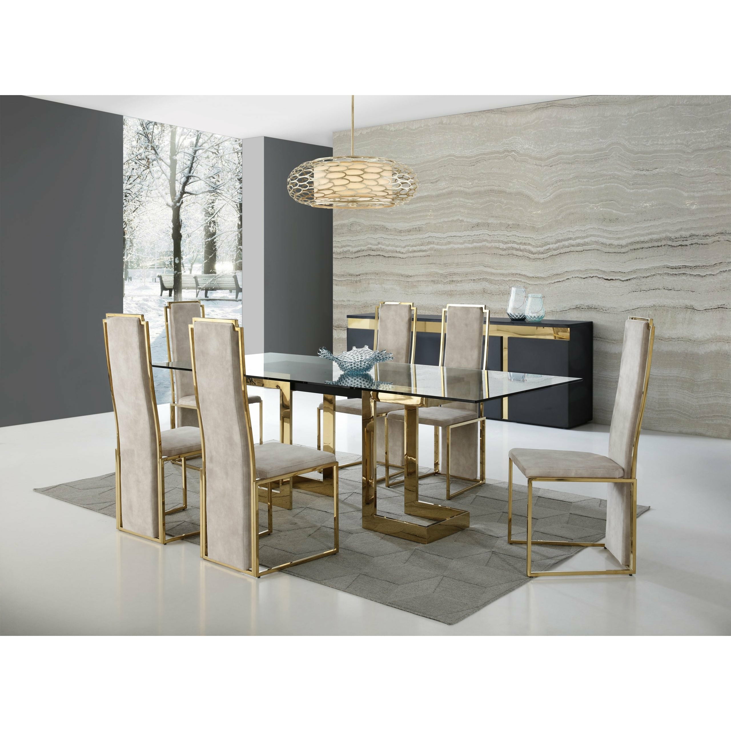 images Whiteline Modern Living - Sumo Dining Table DT1658-BLK - Image 1