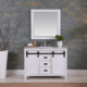 Altair Kinsley 48" Single Bathroom Vanity Set in White and Carrara White Marble Countertop with Mirror 536048-WH-CA