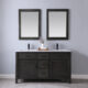 Altair Maribella 60" Double Bathroom Vanity Set in Rust Black and Carrara White Marble Countertop with Mirror 535060-RL-CA