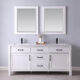 Altair Maribella 72" Double Bathroom Vanity Set in White and Carrara White Marble Countertop with Mirror  535072-WH-CA