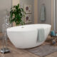 Altair Jolie 69" x 40" Freestanding Soaking Acrylic Bathtub 51069-BAT-WH-F