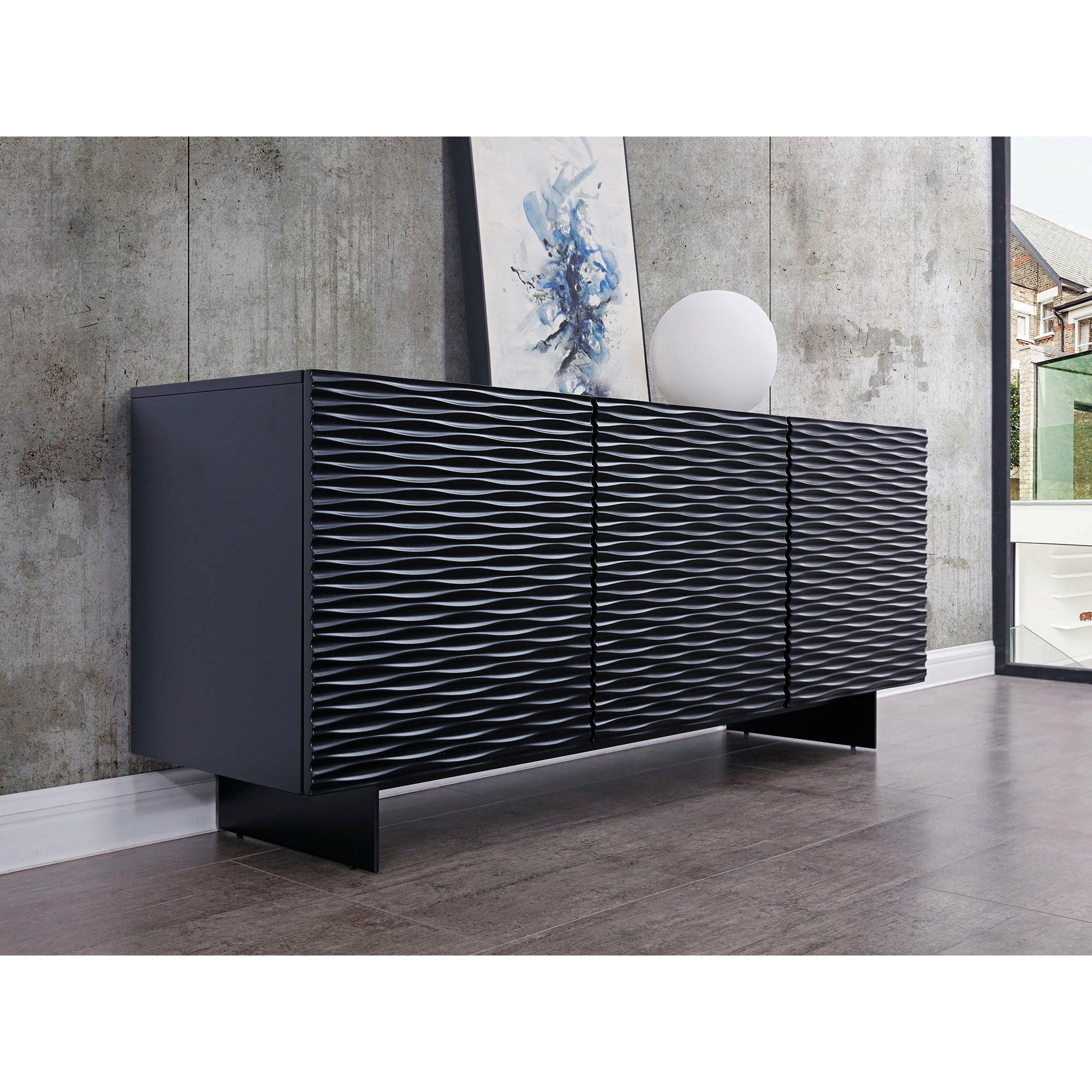 images Whiteline Modern Living - Vanessa Buffet SB1425-BLK - Image 1