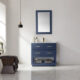 Altair Remi 36" Single Bathroom Vanity Set in Royal Blue and Carrara White Marble Countertop with Mirror  532036-RB-CA